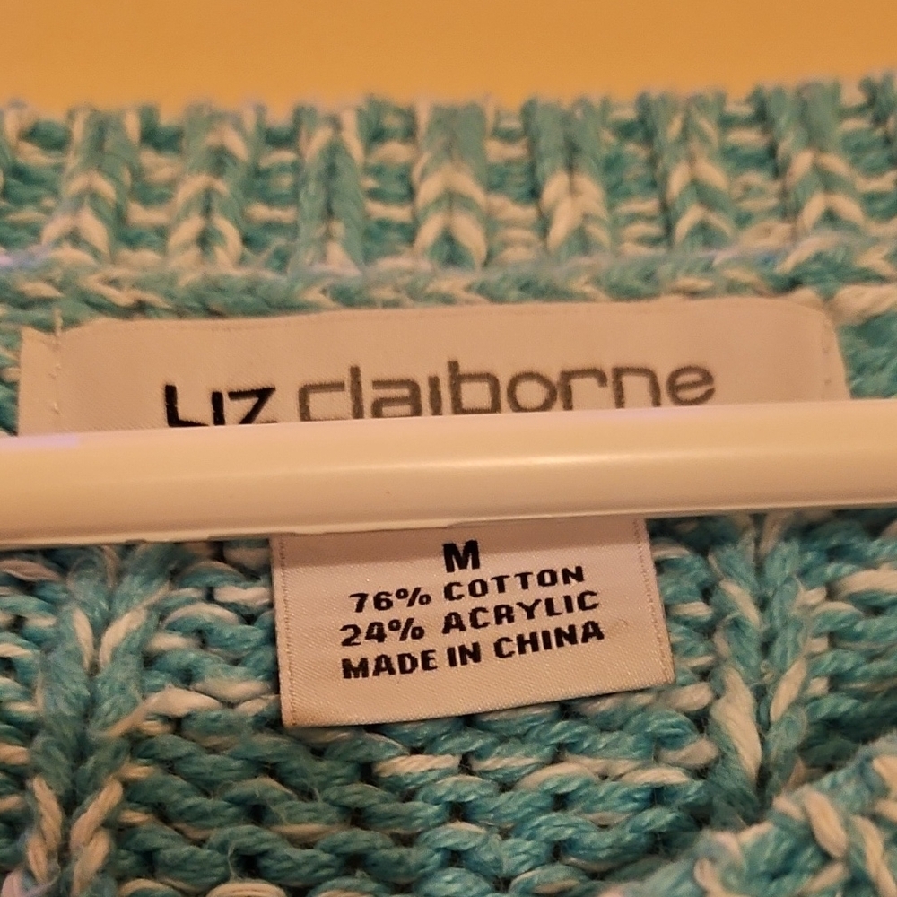 Liz Claiborne Sky Blue Textured Sweater - Picture 2 of 7